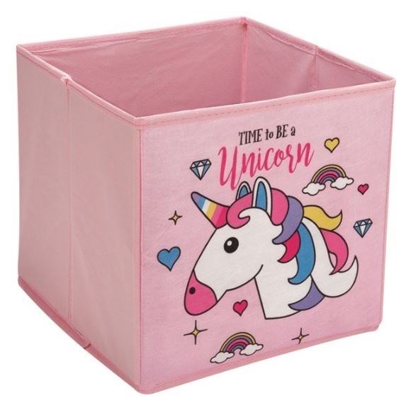 Cutie depozitare, roz - Time to be a Unicorn (25x25x25cm) Cutie depozitare, roz - Time to be a Unicorn (25x25x25cm)