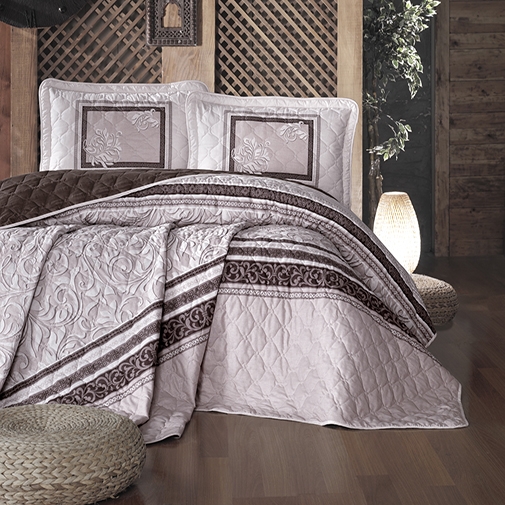 Cuvertura de pat dublu, matlasata, reversibila, pentru 2 persoane, cu 3 piese din bumbac 100%, Ralex Pucioasa-Clasy - Sidonia Cuvertura de pat dublu, matlasata, reversibila, pentru 2 persoane, cu 3 piese din bumbac 100%, Ralex Pucioasa-Clasy - Sidonia