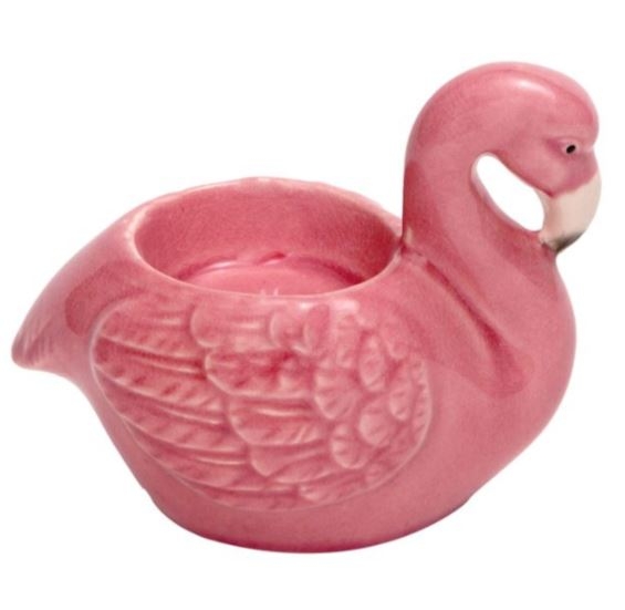 Decoratiune ceramica pentru gradina - Suport lumanare, Flamingo roz (12x7.5x9 cm) Decoratiune ceramica pentru gradina - Suport lumanare, Flamingo roz (12x7.5x9 cm)