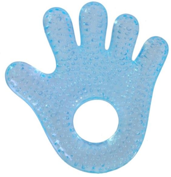 Jucarie dentitie silicon forma de palma, albastru (0M+) Jucarie dentitie silicon forma de palma, albastru (0M+)