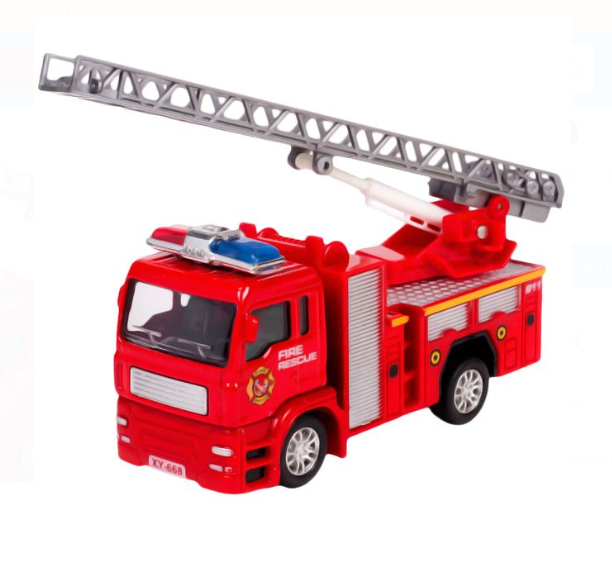 Masina de pompieri, rosie, Die Cast - Jucarii pentru copii (3+) Masina de pompieri, rosie, Die Cast - Jucarii pentru copii (3+)