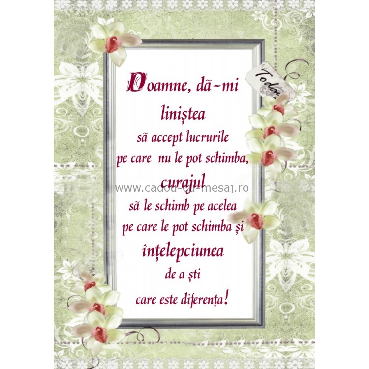 Poster citate - Doamne da-mi linistea