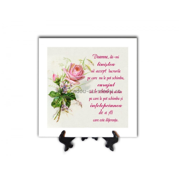 Tablou vintage - Doamne dă-mi liniștea (20x20 cm) Tablou vintage - Doamne dă-mi liniștea (20x20 cm)