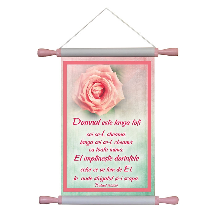 Papirus A4 vintage - Domnul este langa toti ( Ps.145:18,19)