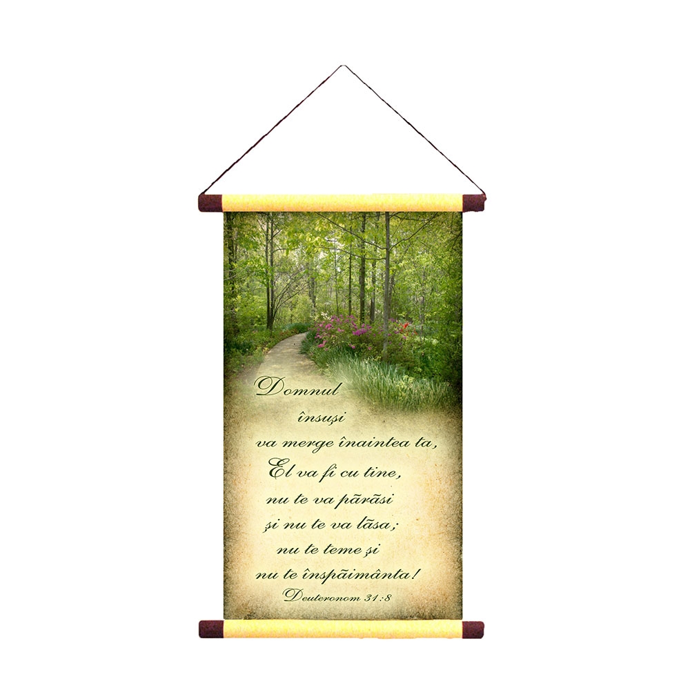 Papirus A4 vintage - Domnul insusi va merge (Deut.31:8)