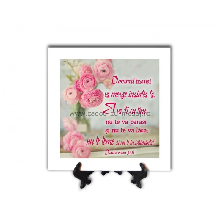 Tablou vintage - Domnul însuși va merge înainte (20x20 cm) Tablou vintage - Domnul însuși va merge înainte (20x20 cm)