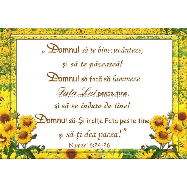 Poster versete - Domnul sa te binecuvinteze Poster versete - Domnul sa te binecuvinteze