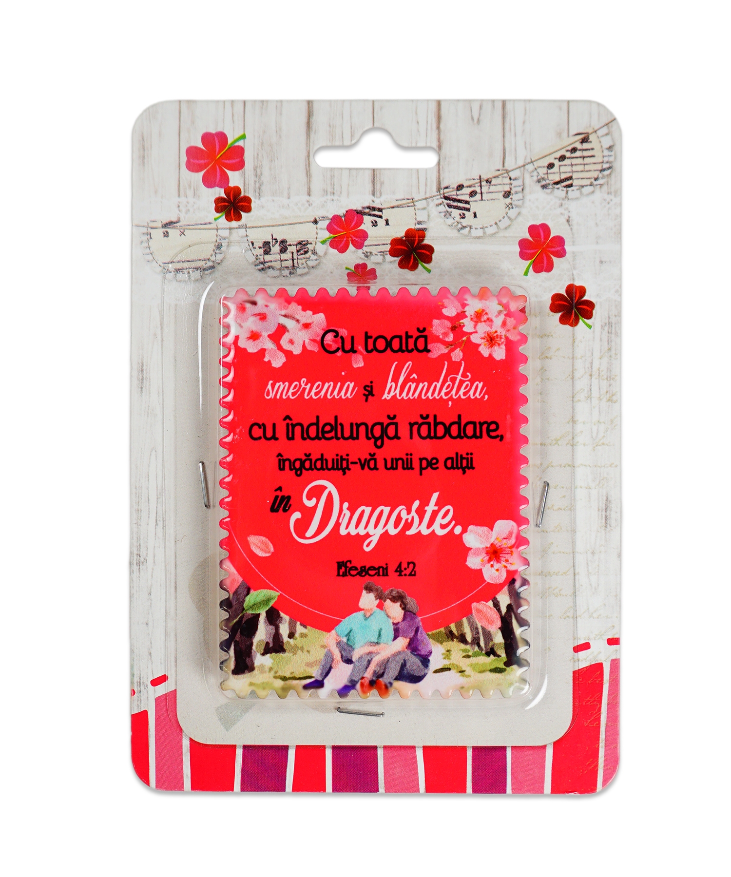 Magnet ceramic cu mesaj creștin - "Cu toata smerenia si blandetea..." (Efeseni 4:2) Magnet ceramic cu mesaj creștin - "Cu toata smerenia si blandetea..." (Efeseni 4:2)