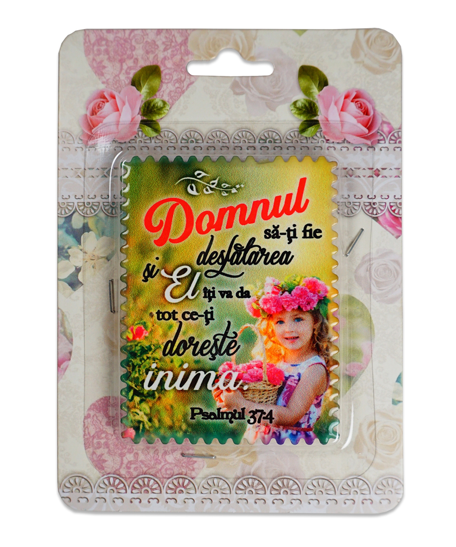 Magnet ceramic cu mesaj creștin - "Domnul sa-ti fie desfatarea..." (Ps. 37:4) Magnet ceramic cu mesaj creștin - "Domnul sa-ti fie desfatarea..." (Ps. 37:4)