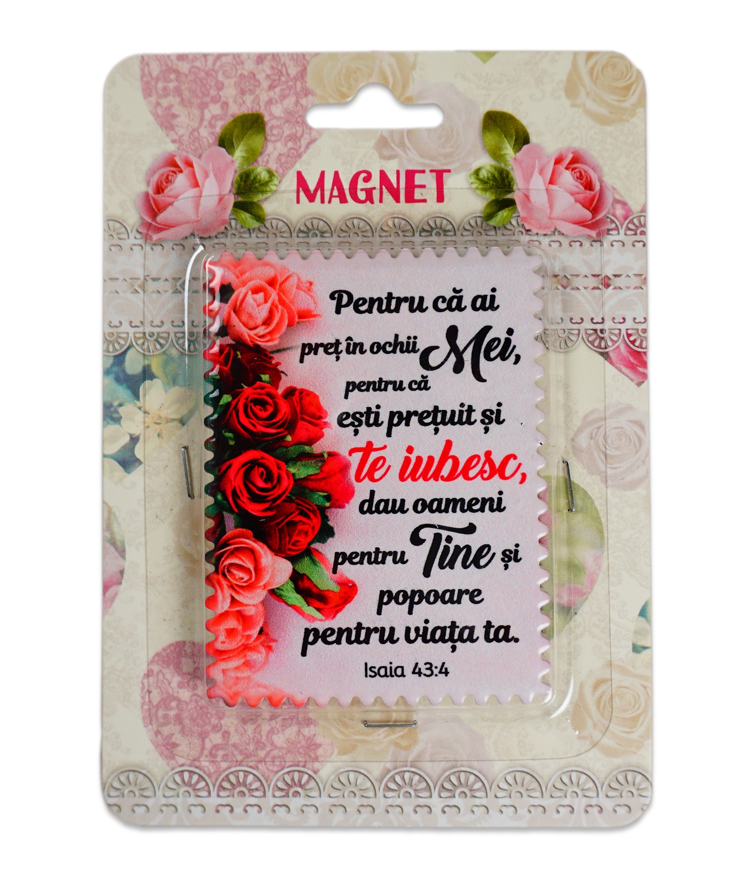 Magnet ceramic cu mesaj creștin - "Pentru ca ai pret in ochii Mei..." (Isaia 43:4) Magnet ceramic cu mesaj creștin - "Pentru ca ai pret in ochii Mei..." (Isaia 43:4)