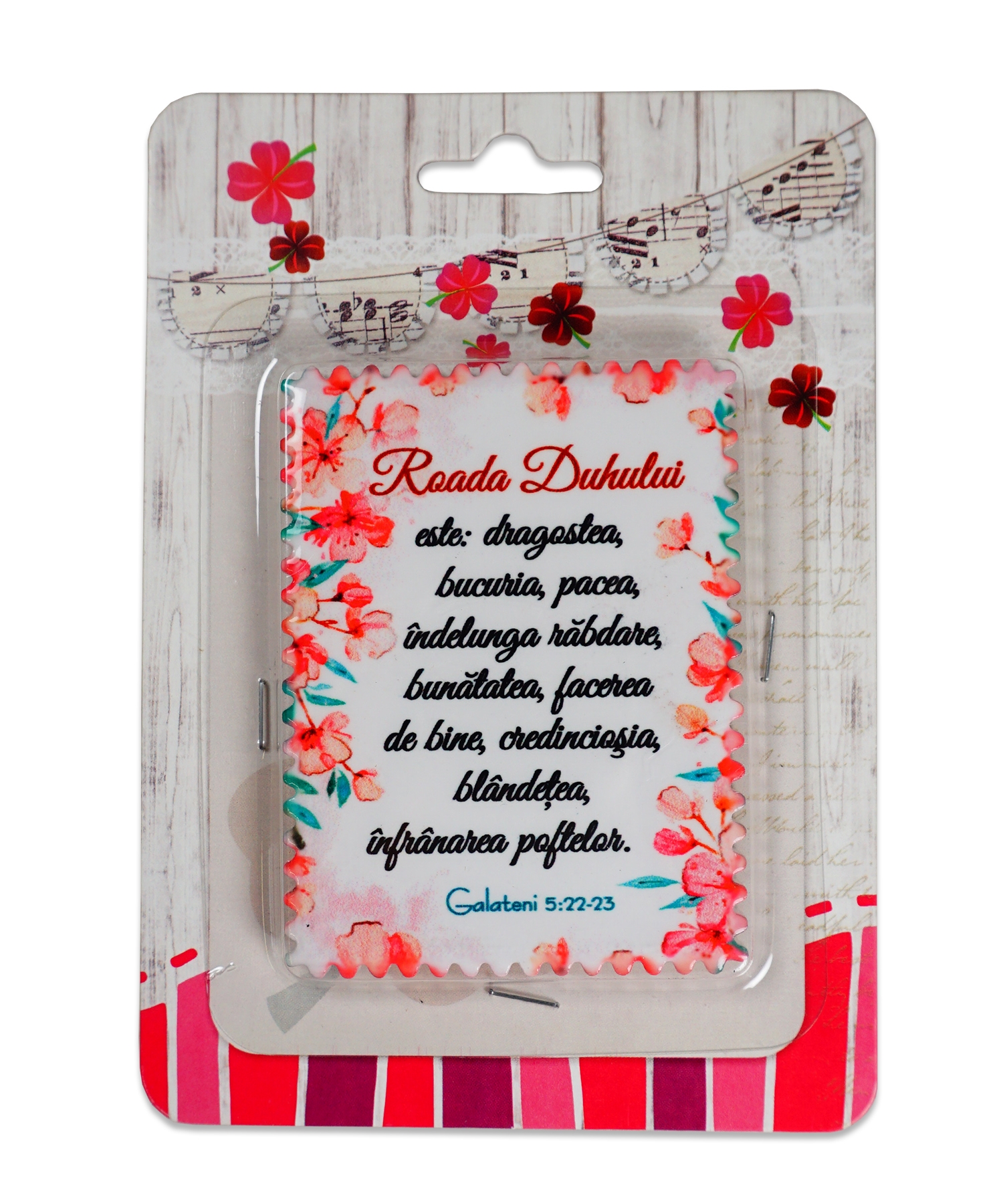 Magnet ceramic cu mesaj creștin - "Roada Duhului este: dragostea, bucuria..." (Galateni 5:22-23) Magnet ceramic cu mesaj creștin - "Roada Duhului este: dragostea, bucuria..." (Galateni 5:22-23)