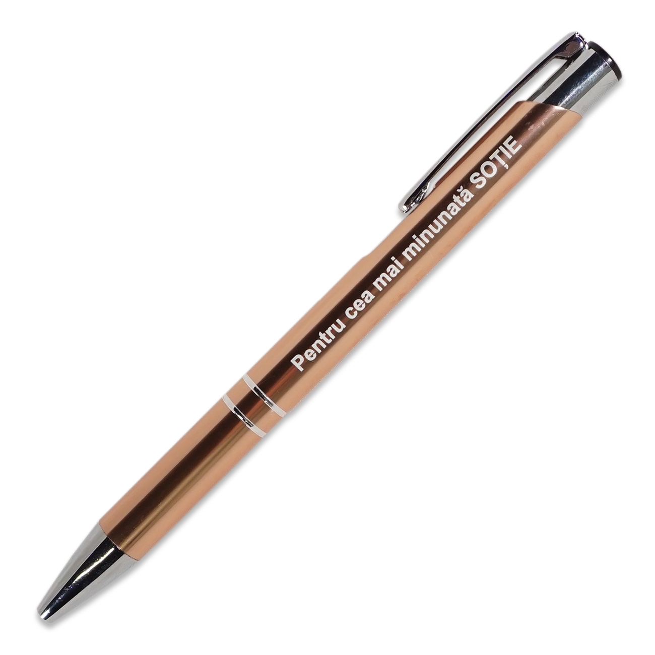 Pix cu mesaj - Pentru cea mai minunată soție (auriu) Pix cu mesaj - Pentru cea mai minunată soție (auriu)