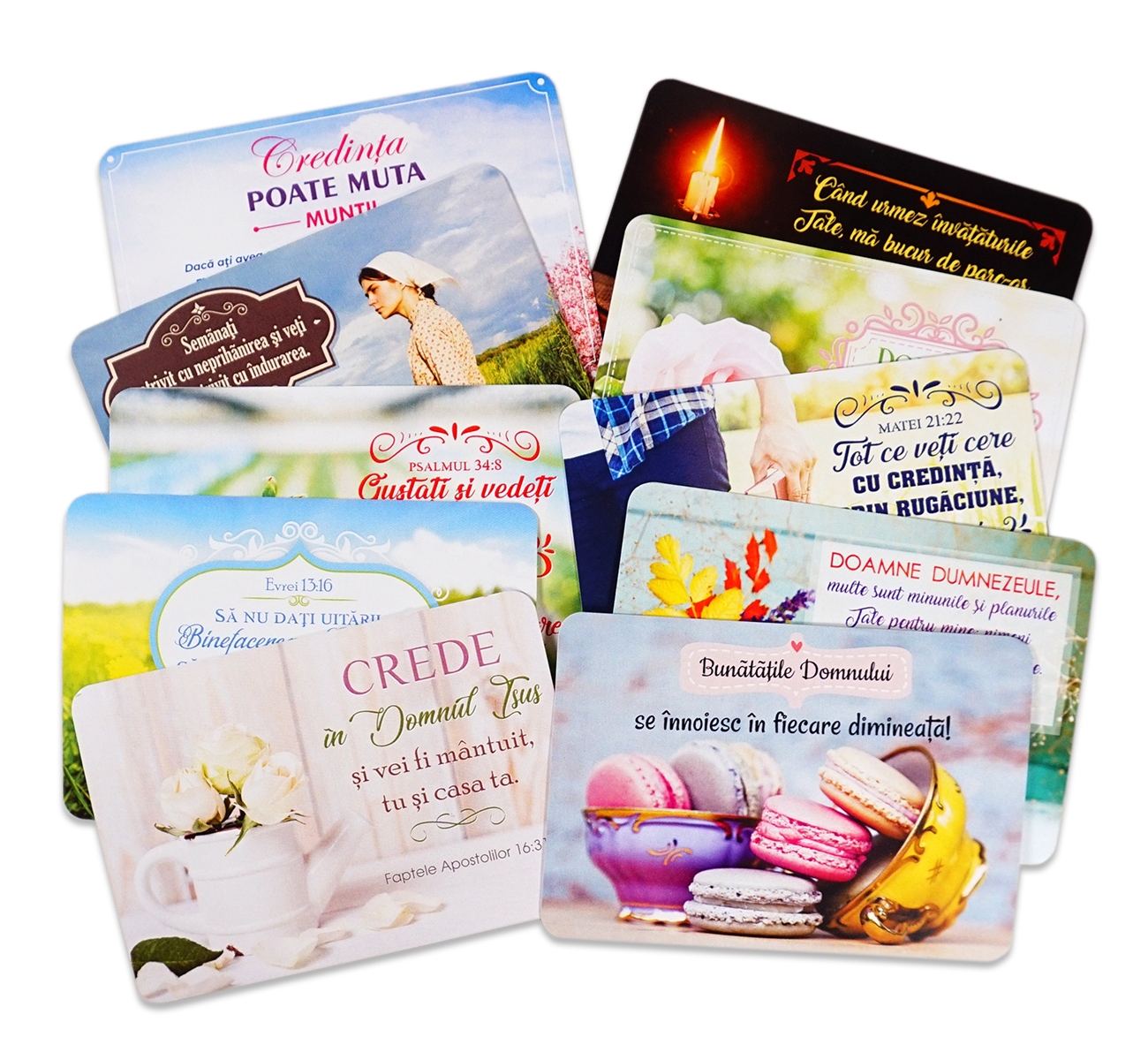 Set 10 carduri autocolante - Diverse versete biblice