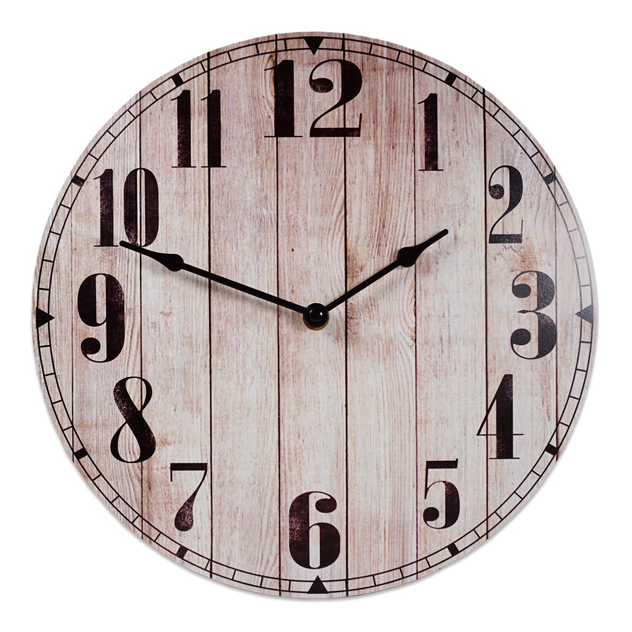 Ceas de perete rotund din lemn, maro (30cm) Ceas de perete rotund din lemn, maro (30cm)