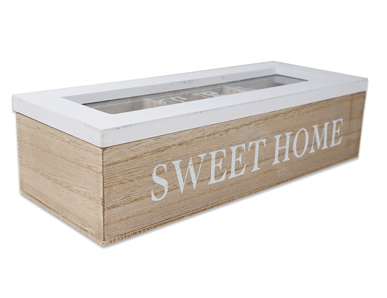 Cutie ceai  - Sweet home - Alb (24 x 9 x 6 cm) Cutie ceai  - Sweet home - Alb (24 x 9 x 6 cm)