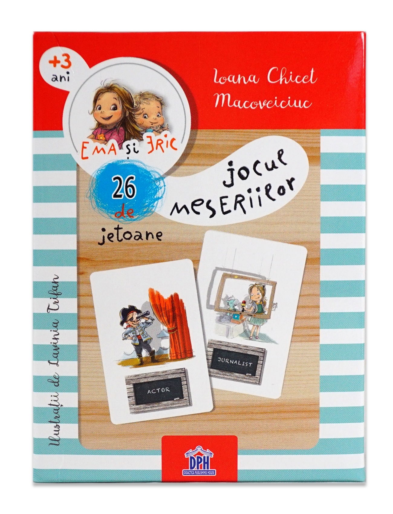 Jocul Meseriilor - 26 de Jetoane - Ema si Eric - Jocuri pentru copii (3+) Jocul Meseriilor - 26 de Jetoane - Ema si Eric - Jocuri pentru copii (3+)