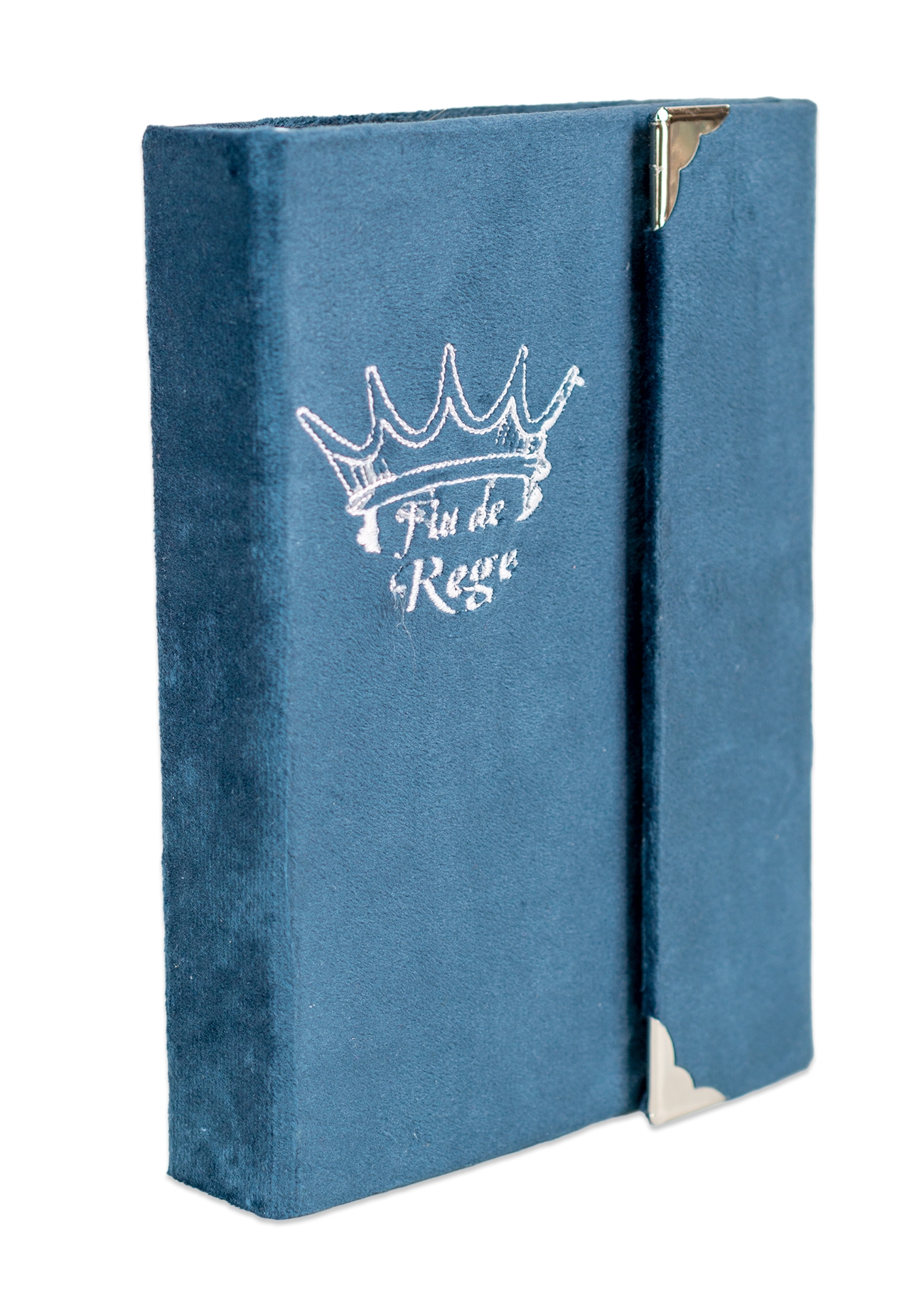 Biblia handmade, model 70, marime medie, inchidere cu clapeta, coperta tare textila, margini aurii, index, cuv. lui Isus cu rosu [SI 057 HM]