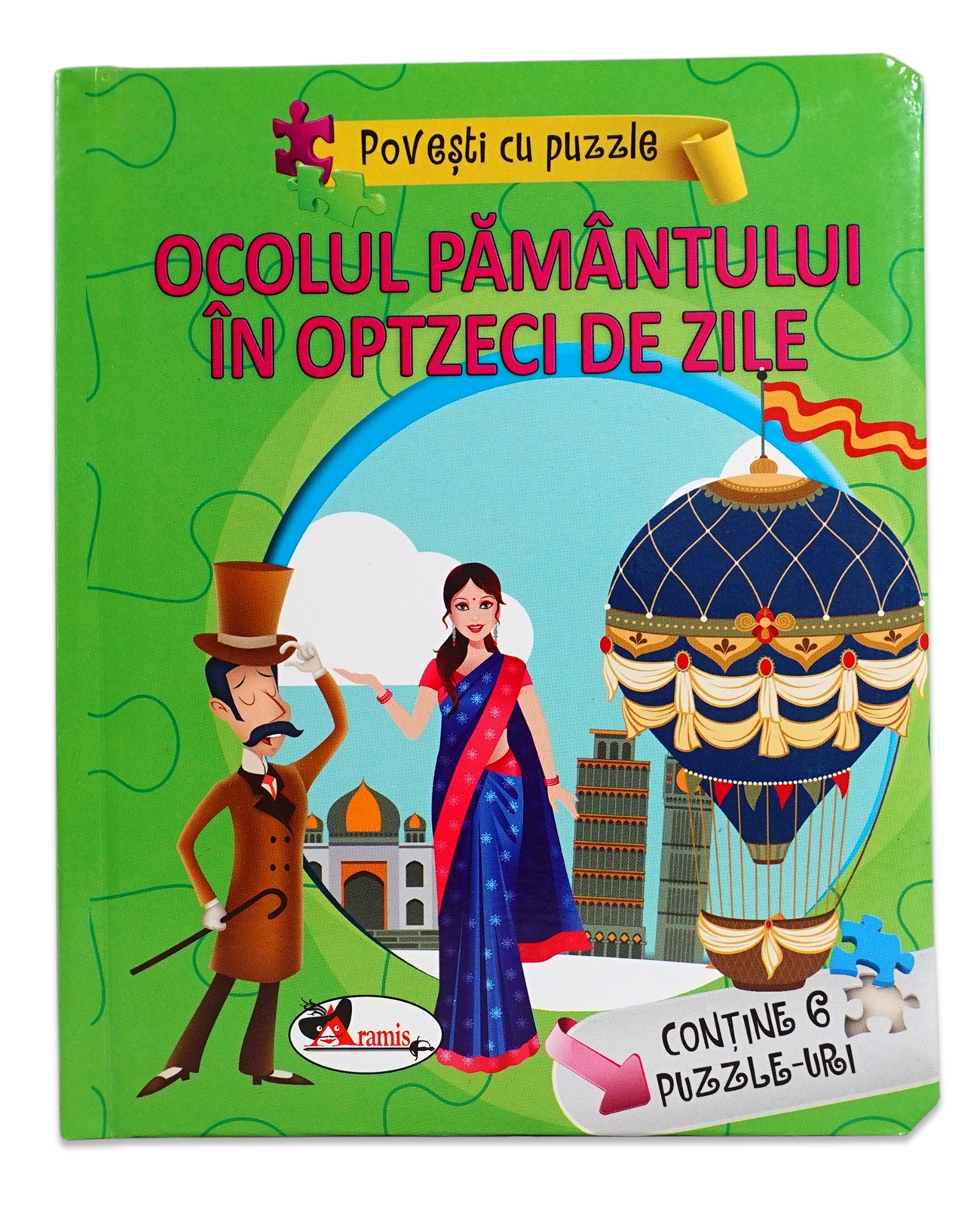 Ocolul Pamantului in 80 de zile - Povesti cu puzzle (3-7 ani) Ocolul Pamantului in 80 de zile - Povesti cu puzzle (3-7 ani)