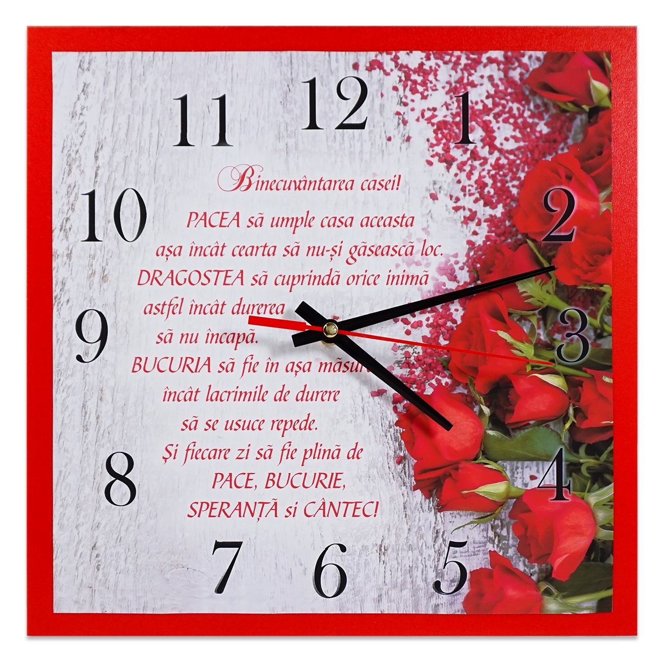 Ceas - Binecuvântarea casei (rosu)
