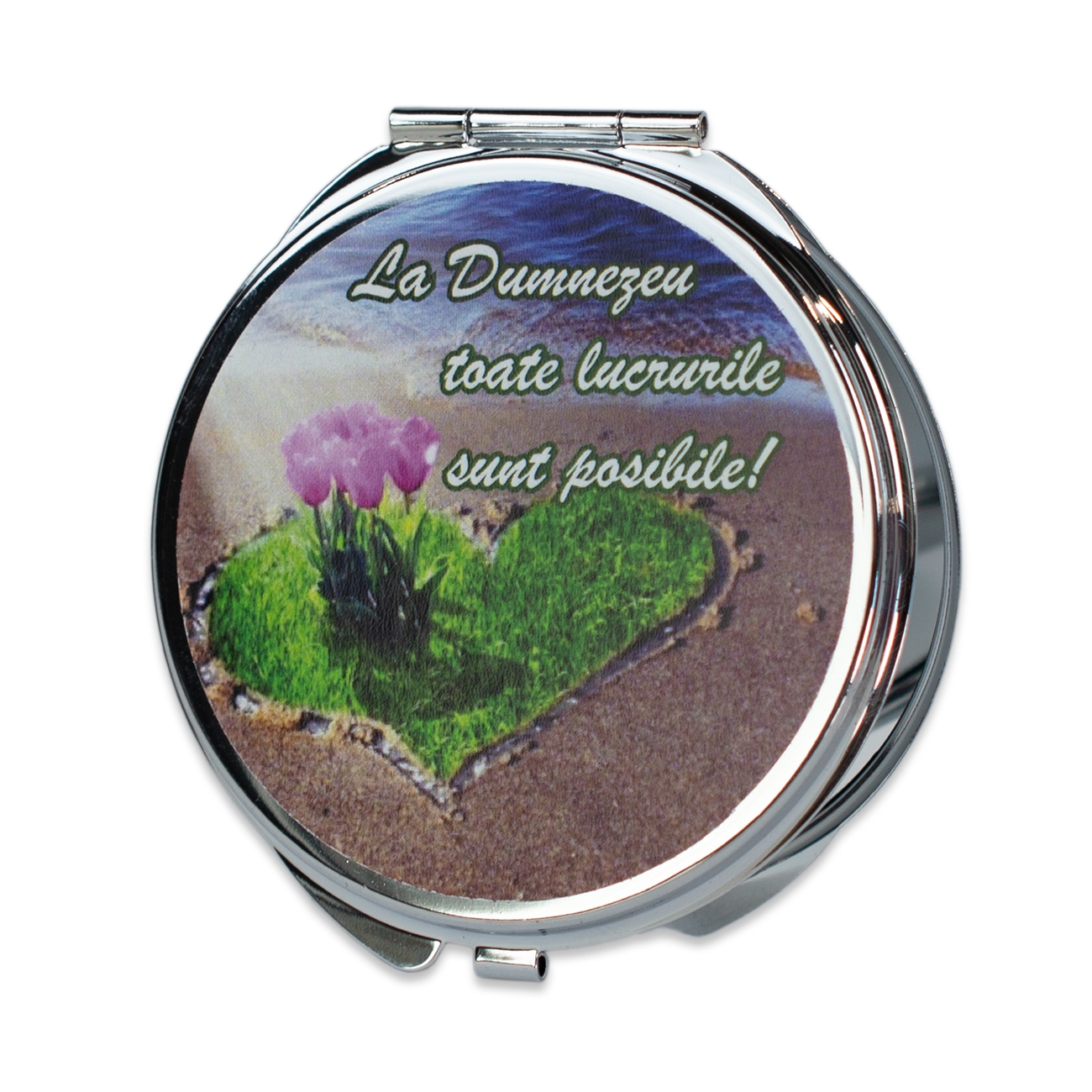 Oglinda de poseta ( cu husa )- La Dumnezeu toate lucrurile sunt posibile! Oglinda de poseta ( cu husa )- La Dumnezeu toate lucrurile sunt posibile!