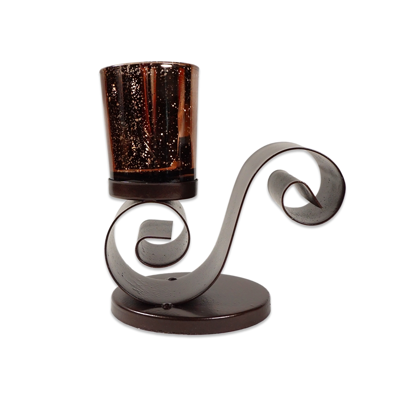 Ornament - Sfesnic metalic cu 1 pahar(15x17 cm) Ornament - Sfesnic metalic cu 1 pahar(15x17 cm)