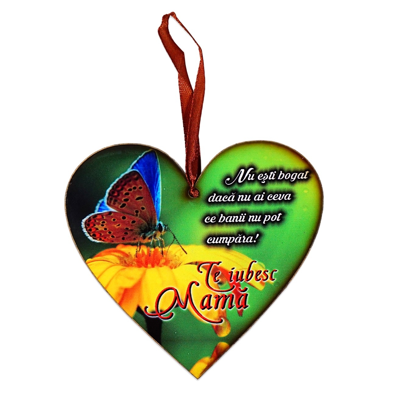 Tablou motivational inima (12x11cm) - Te iubesc Mamă Tablou motivational inima (12x11cm) - Te iubesc Mamă