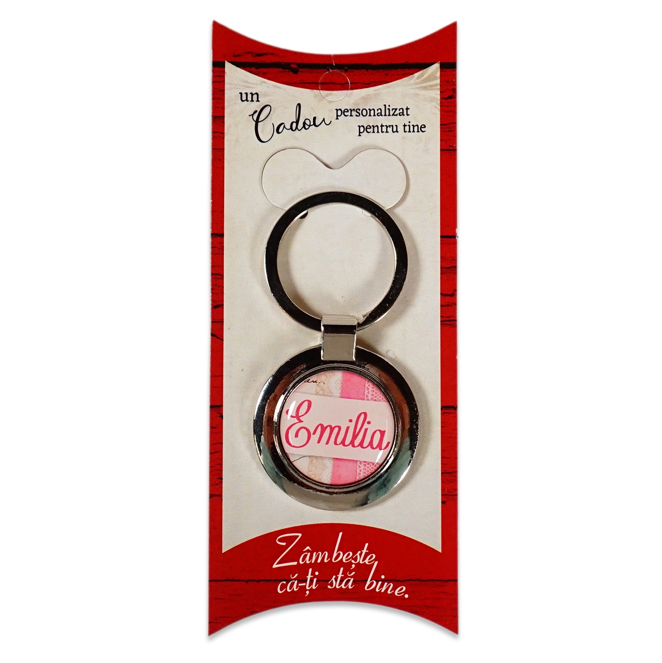 Breloc rotund cu nume - Emilia Breloc rotund cu nume - Emilia