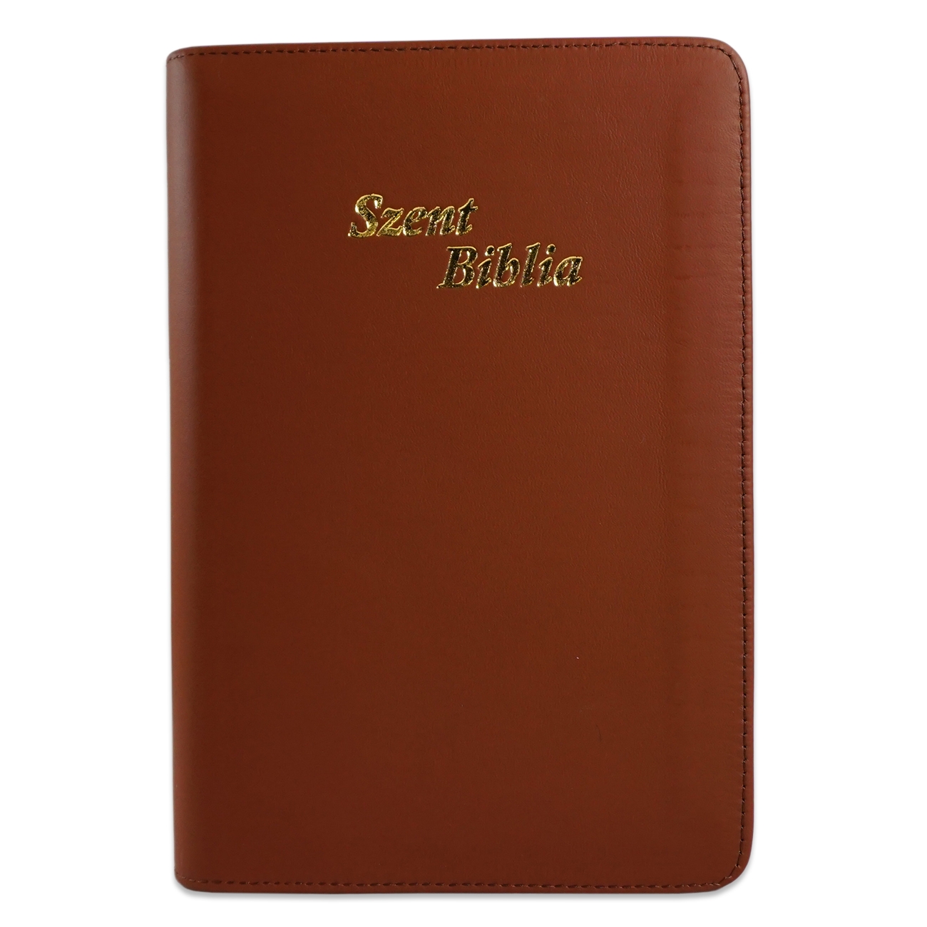 Szent Biblia, Nagy Biblia, Barna, Bőr, Cipzáros, Károli Gáspár Forditása - Biblia mare, piele in lb. maghiara [073 PF]