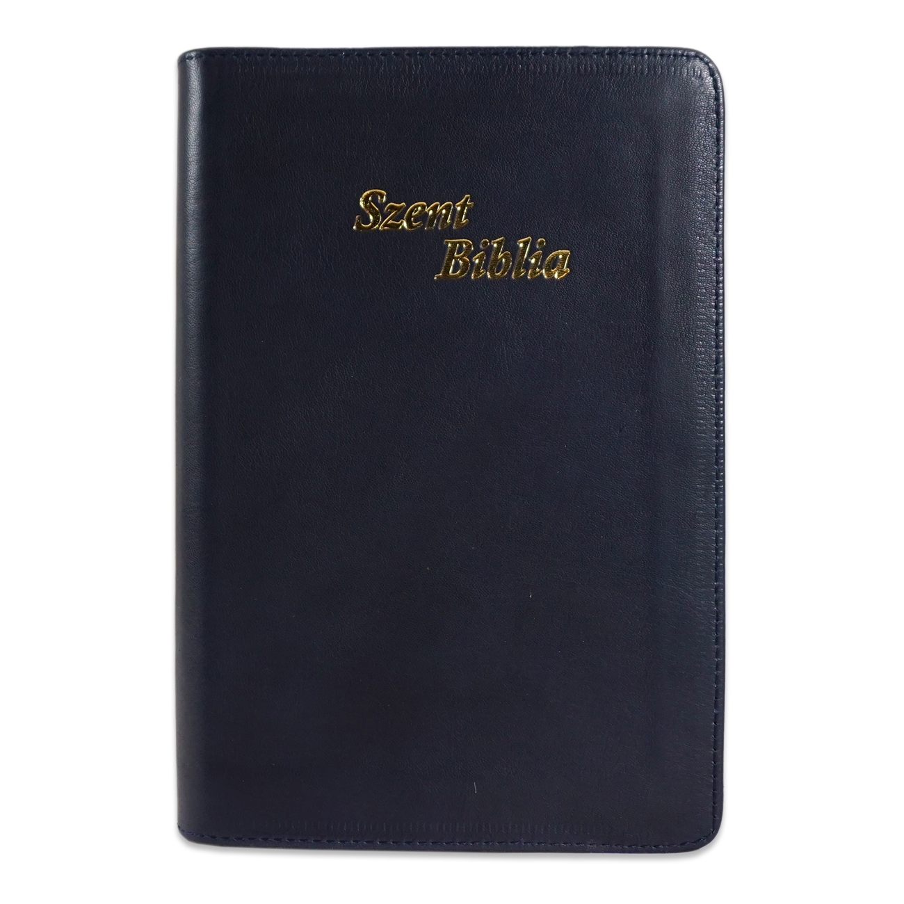 Szent Biblia, Nagy Biblia, Sötétkék, Bőr, Cipzáros, Károli Gáspár Forditása - Biblia mare, piele in lb. maghiara [073 PF]