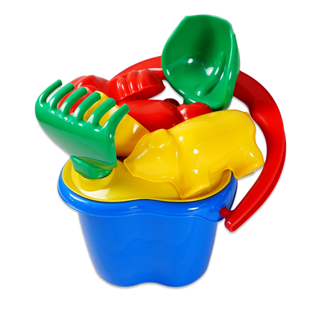 Set jucarii pentru nisip - Galeata cu sita + 6 accesorii Set jucarii pentru nisip - Galeata cu sita + 6 accesorii