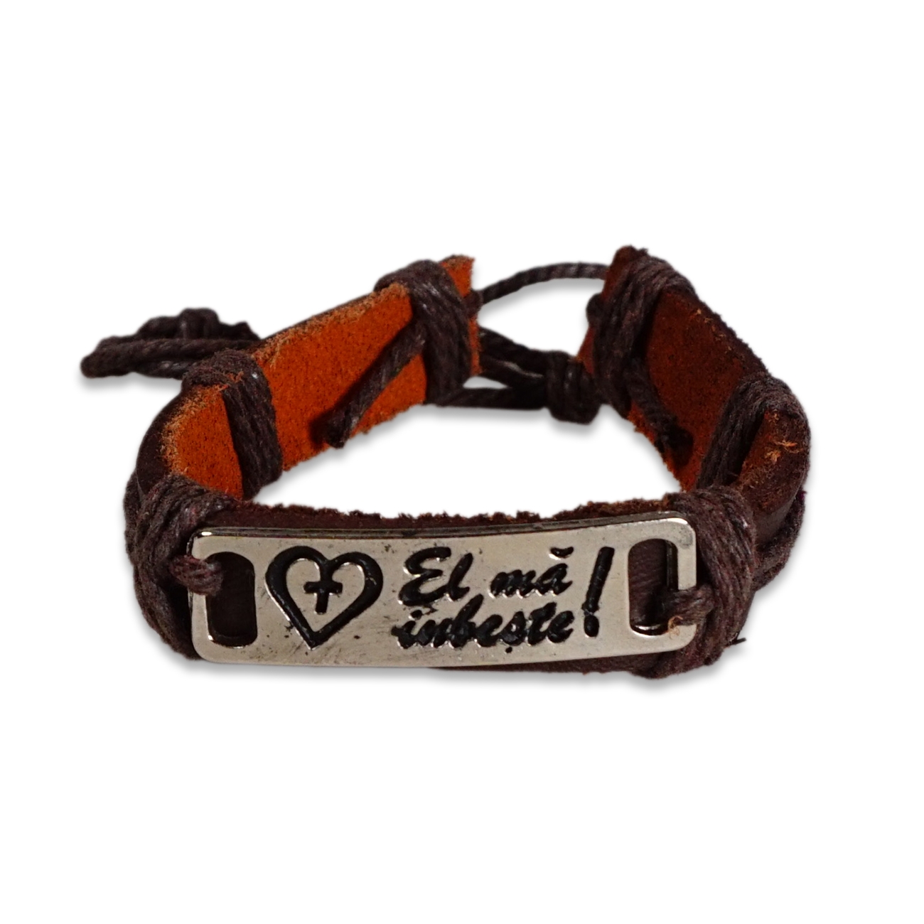 Bratara din piele maro - El mă iubește! Bratara din piele maro - El mă iubește!