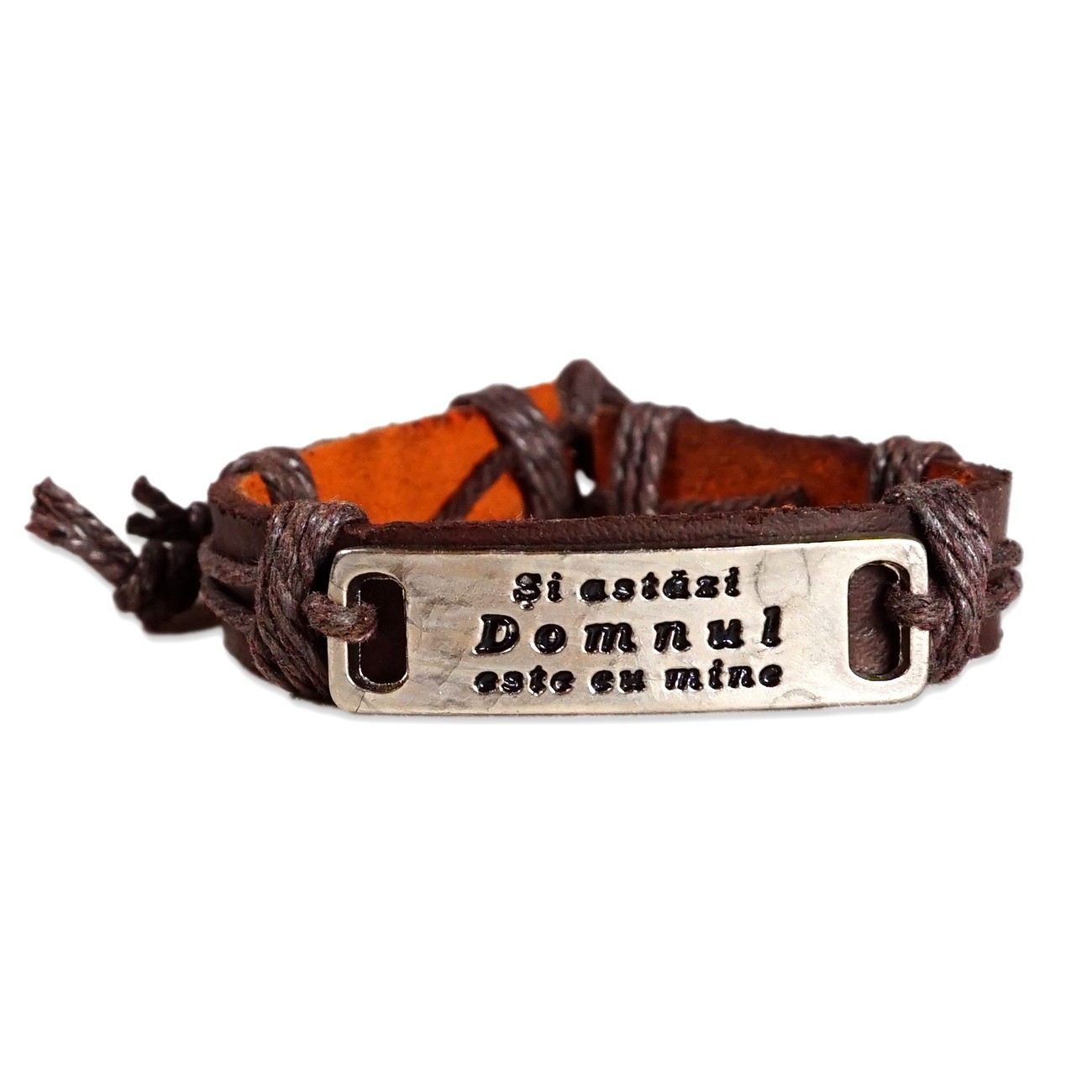 Bratara din piele maro - Și astăzi Domnul este cu mine Bratara din piele maro - Și astăzi Domnul este cu mine