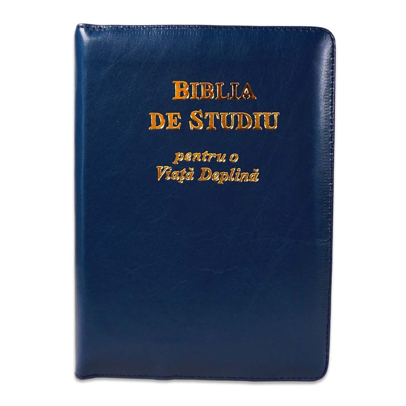 Biblia de studiu pentru o viata deplina, cu concordanta si explicatiii, fermoar, culoare albastru marin, index, margini albe Biblia de studiu pentru o viata deplina, cu concordanta si explicatiii, fermoar, culoare albastru marin, index, margini albe