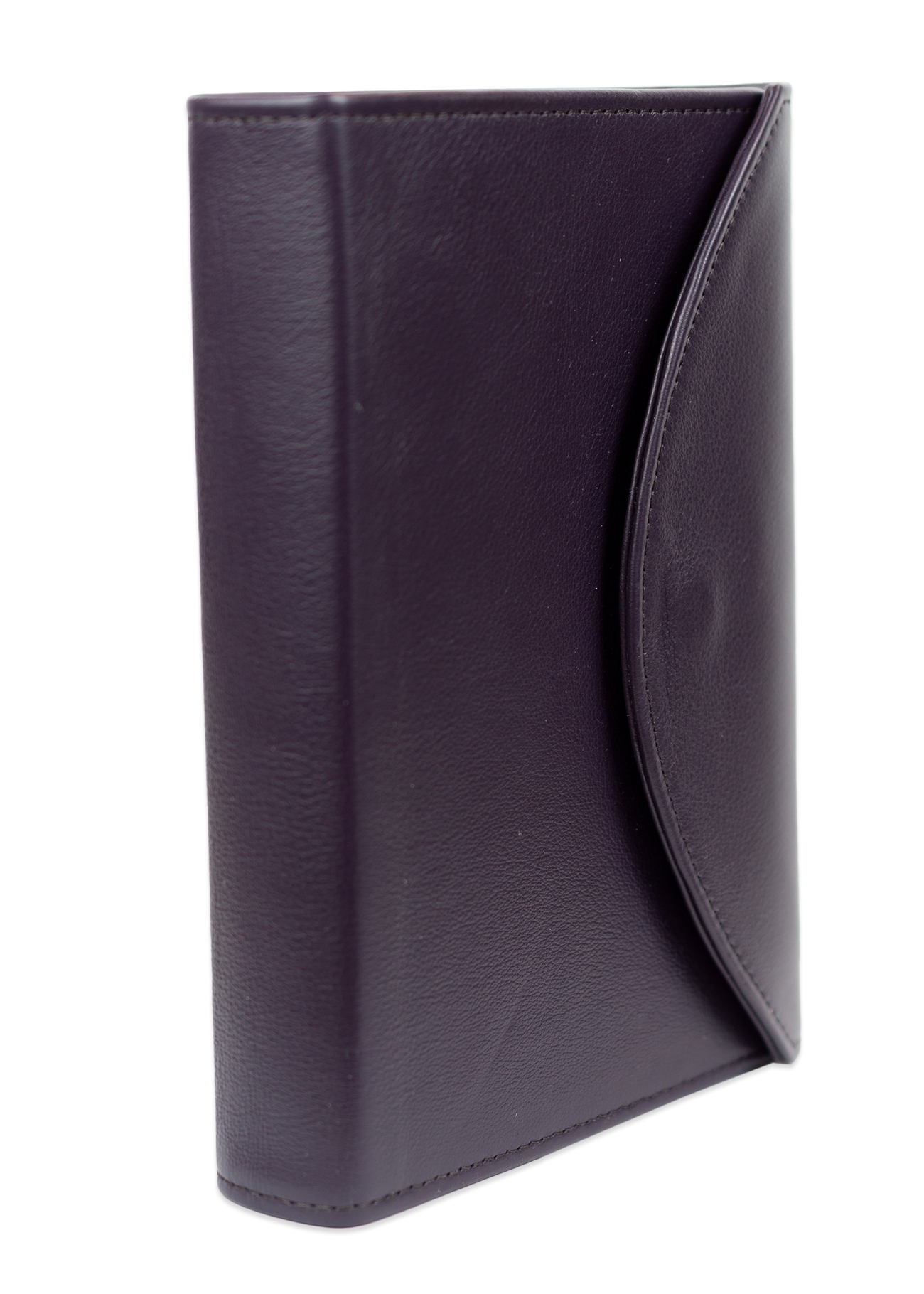 Biblia mica, din piele, mov, clapeta cu capsa, index, margini aurii, cuv. lui Isus in rosu [MAR 047 PCI]