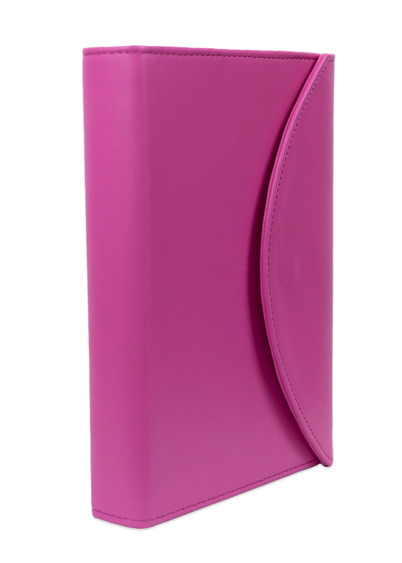 Biblia marime medie, roz, piele, inchidere clapeta cu capsa 1, margini aurii, index, cuv. lui Isus cu rosu [MAR 057 PCI]