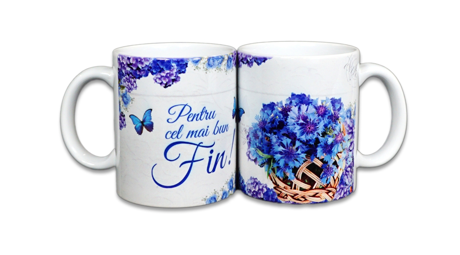 Cana cadou albastra pentru fin Cana cadou albastra pentru fin