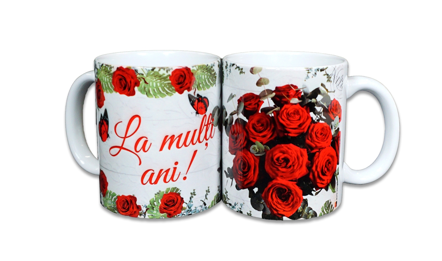 Cana cadou cu trandafiri - La multi ani Cana cadou cu trandafiri - La multi ani