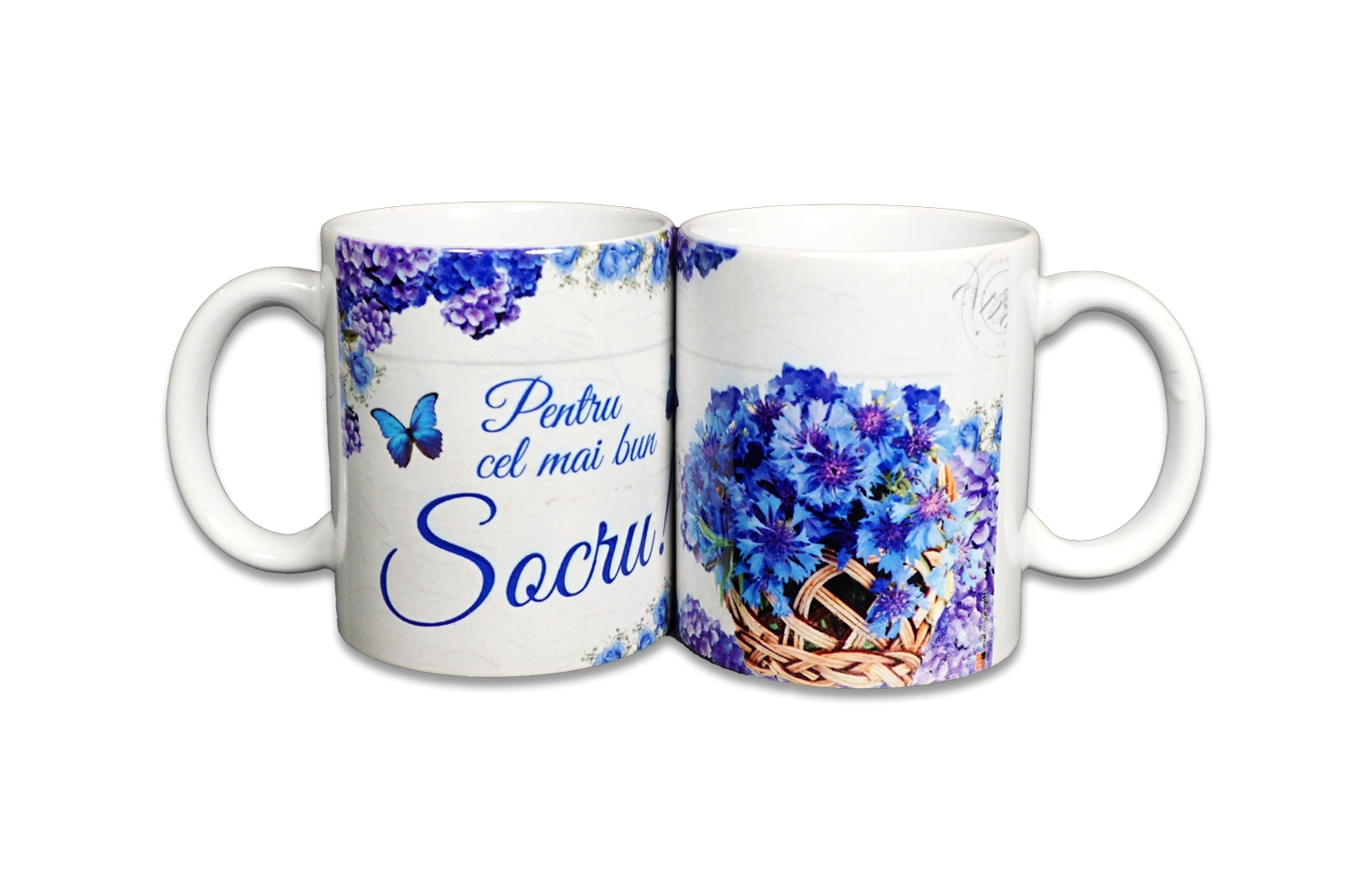 Cana cadou albastra pentru socru Cana cadou albastra pentru socru