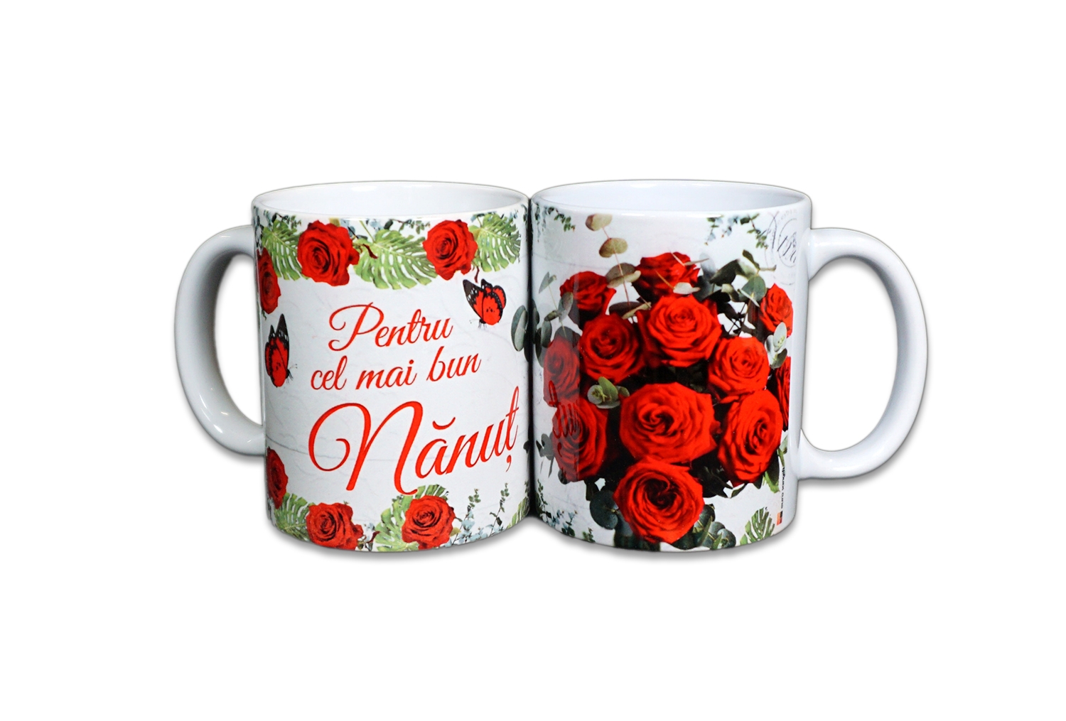 Cana cadou cu trandafiri - pentru nanut Cana cadou cu trandafiri - pentru nanut