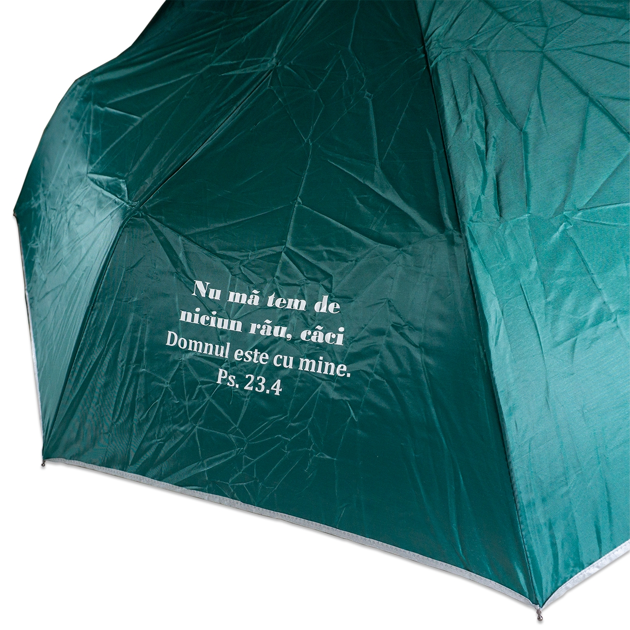 Umbrela adulti pliabila - Nu mă tem de niciun rău (verde) Umbrela adulti pliabila - Nu mă tem de niciun rău (verde)