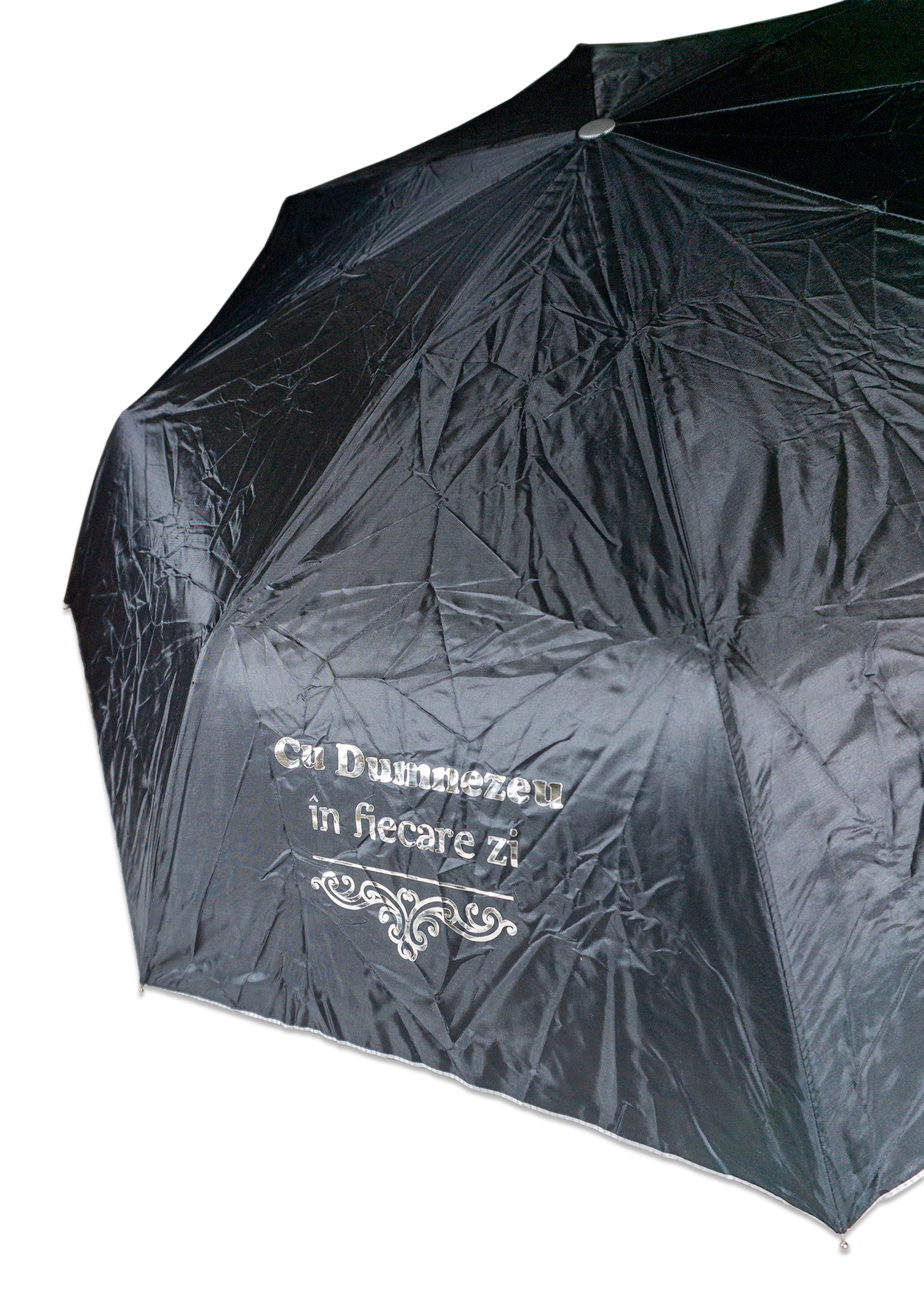 Umbrela adulti pliabila - Cu Dumnezeu în fiecare zi (negru) Umbrela adulti pliabila - Cu Dumnezeu în fiecare zi (negru)