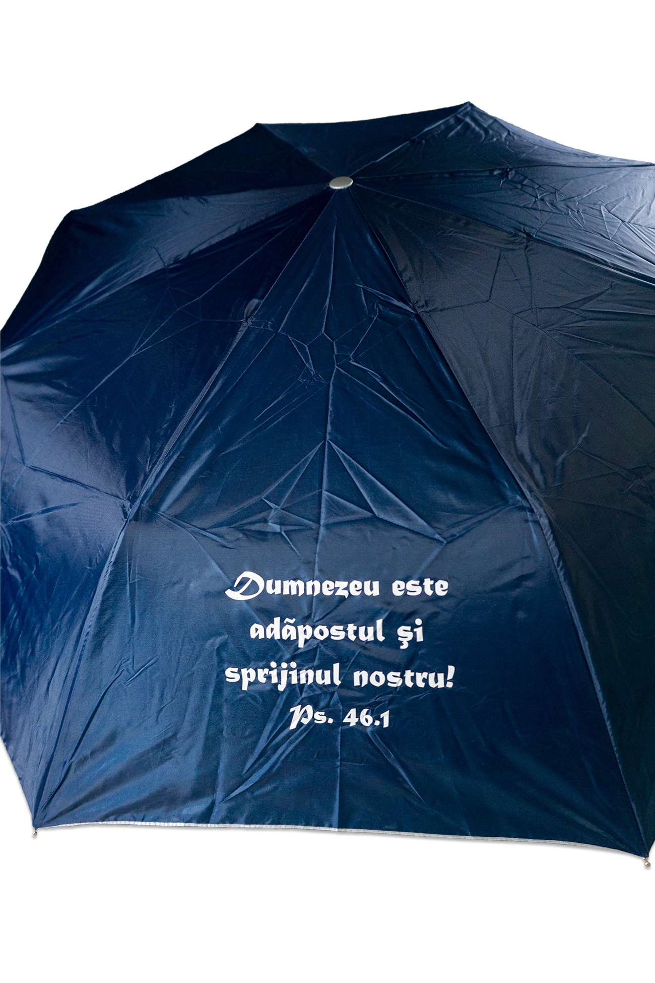 Umbrela adulti pliabila - Dumnezeu este adăpostul (bleumarin) Umbrela adulti pliabila - Dumnezeu este adăpostul (bleumarin)