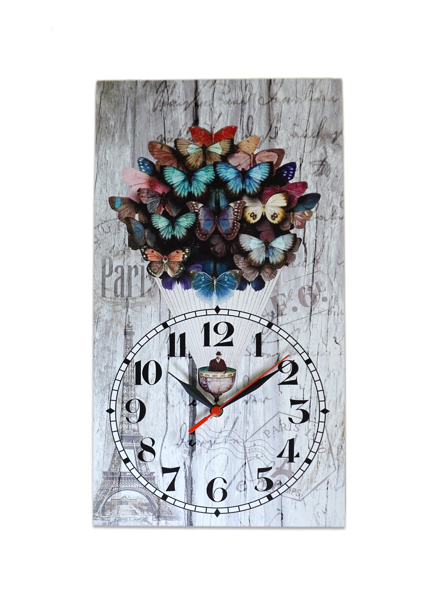 Ceas perete - Fluturi  ( 27 x 50 cm ) Ceas perete - Fluturi  ( 27 x 50 cm )