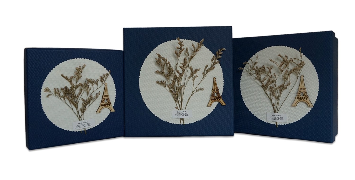 Set cutii decorative albastru - Lavanda Set cutii decorative albastru - Lavanda