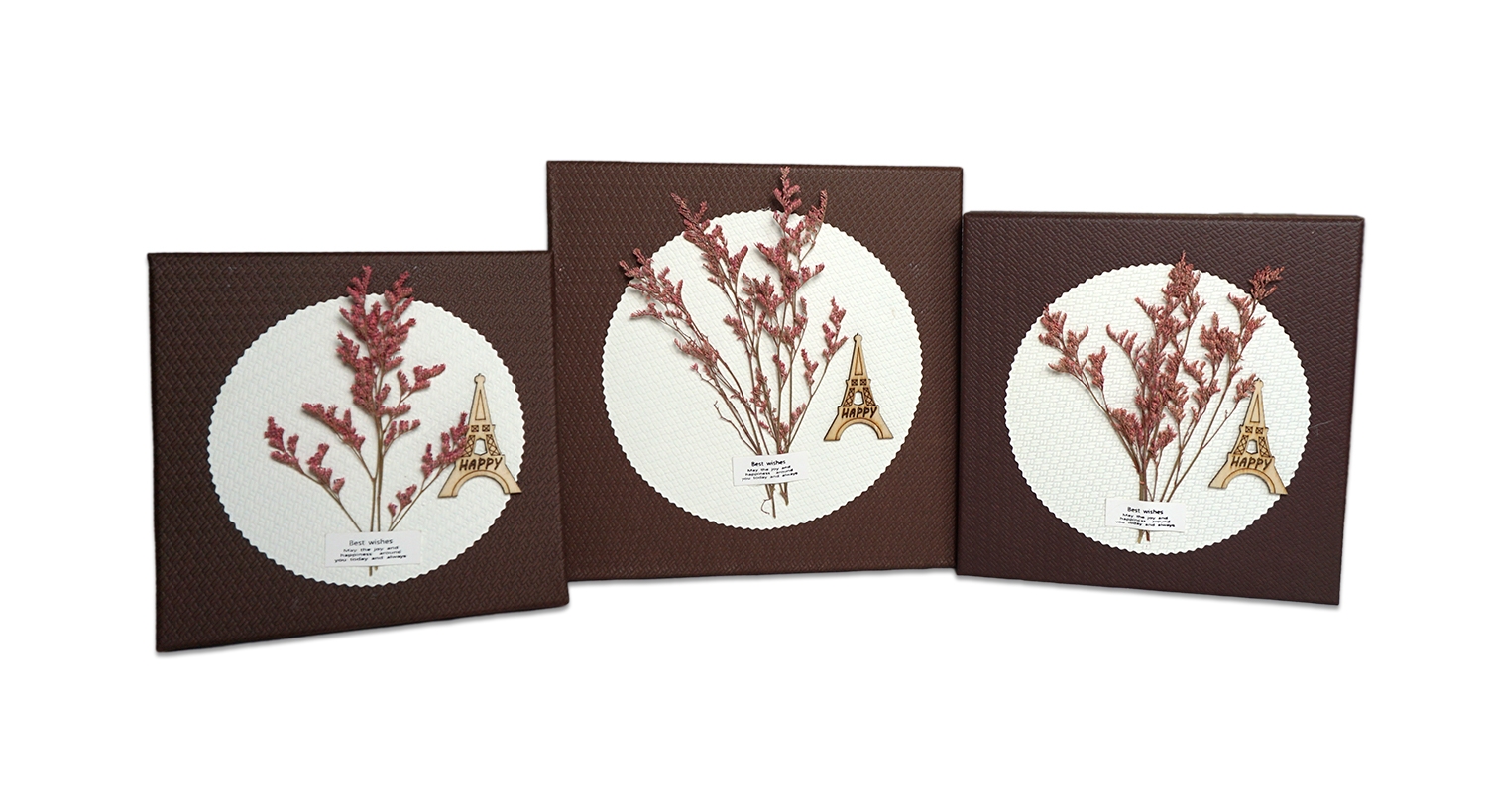 Set cutii decorative maro - Lavanda Set cutii decorative maro - Lavanda