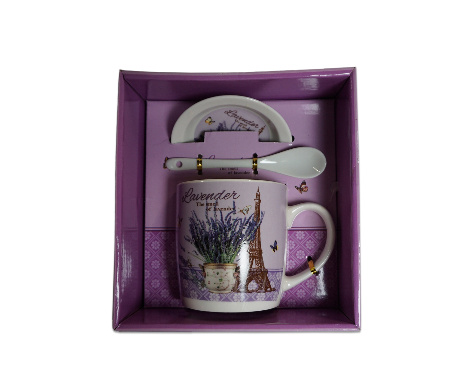 Cana de cafea cu lingurita(350ml)  -The small of Lavender