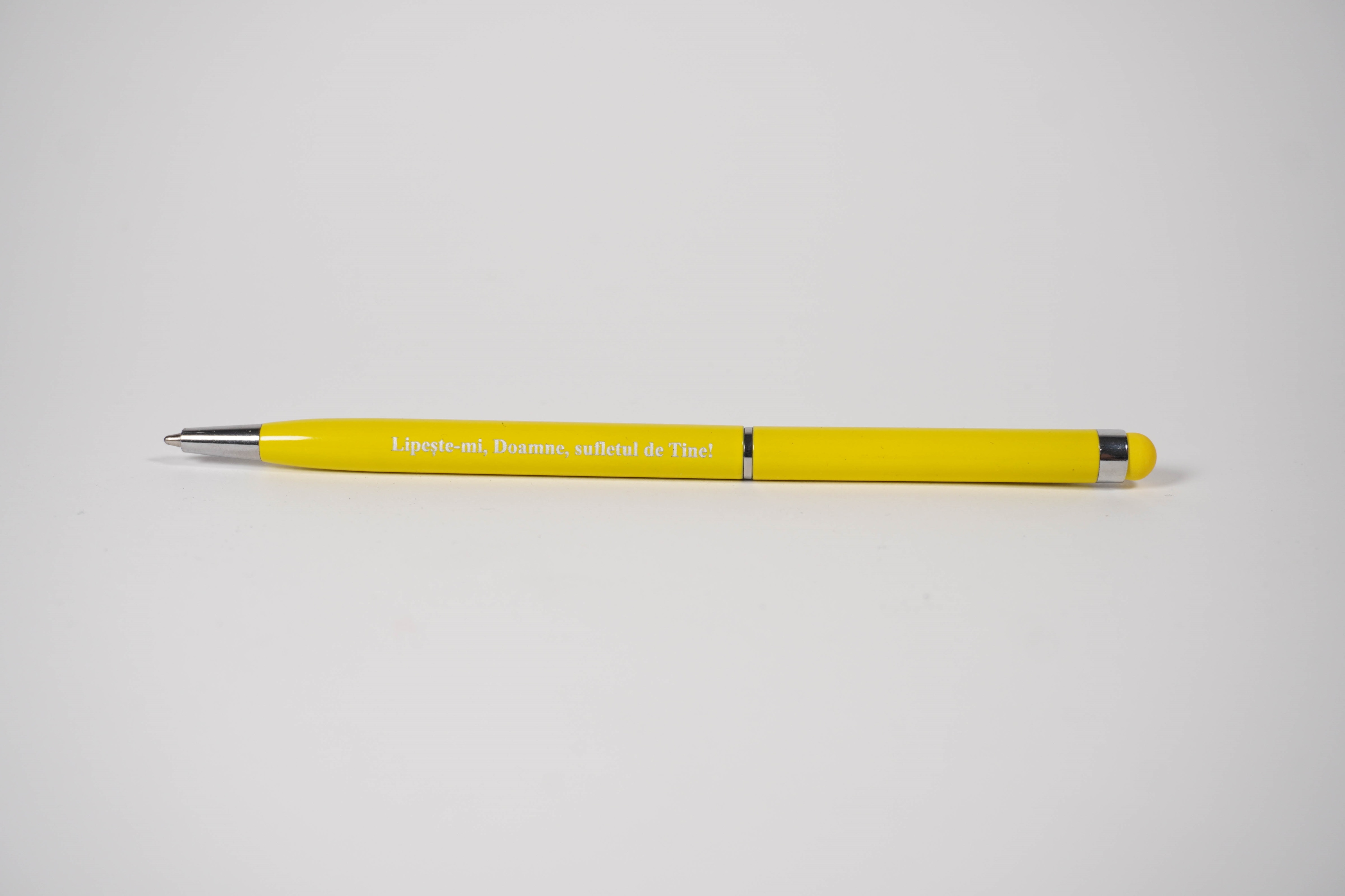 Pix touchscreen pentru telefon - Lipește-mi, Doamne! (galben) Pix touchscreen pentru telefon - Lipește-mi, Doamne! (galben)