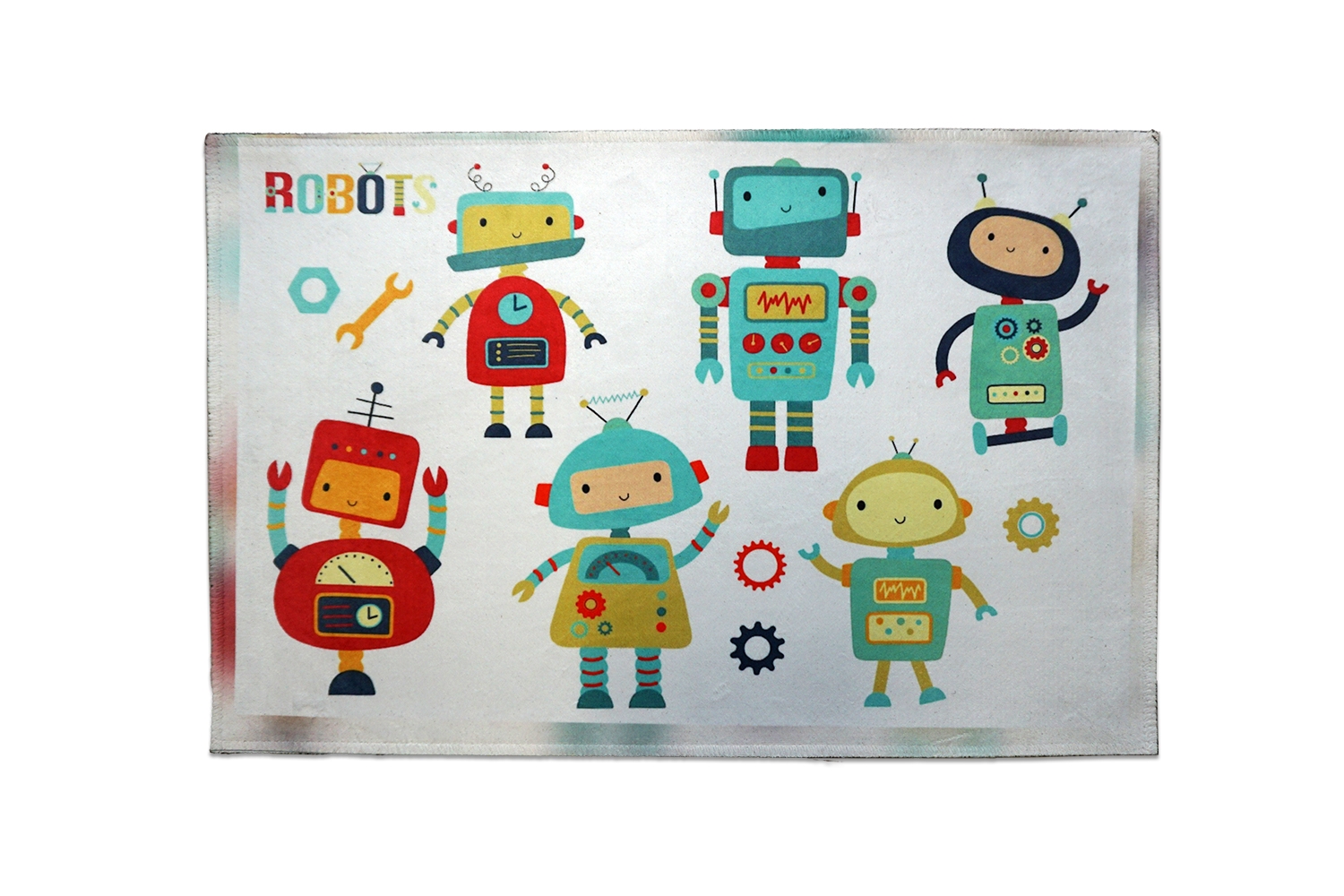 Covoras decorat pentru copii cu Roboti Covoras decorat pentru copii cu Roboti