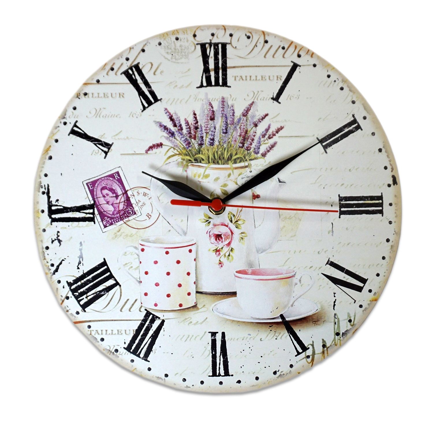 Ceas rotund perete Lavanda - 28 x 28 cm