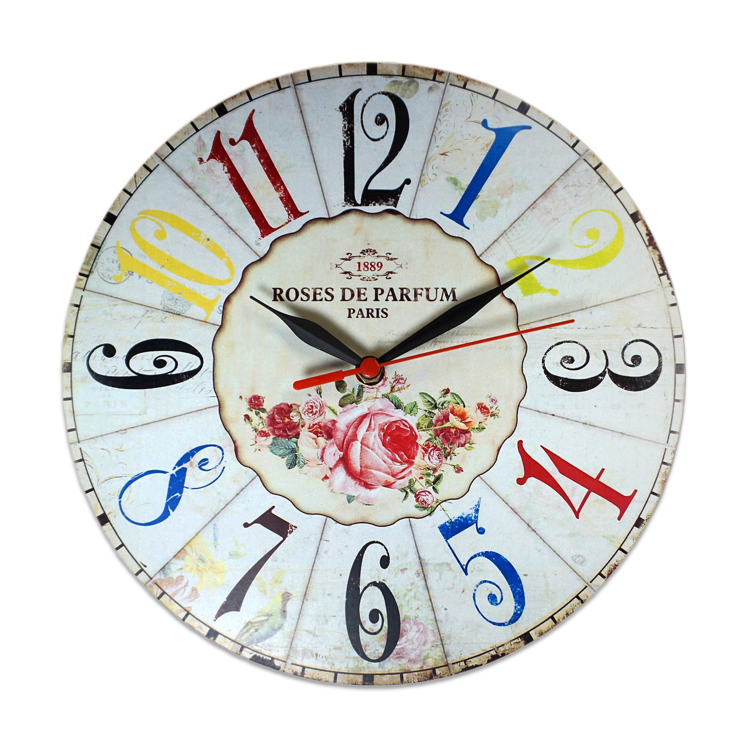 Ceas perete rotund color - 28 x 28 cm Ceas perete rotund color - 28 x 28 cm